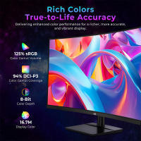 Titan Army Monitor Gaming Curvo 32 Pulgadas C32C1S, 260Hz, QHD 2K 2560 * 1440, 1ms GTG, 124% sRGB, 1500R VA Sin Marco, G-Sync & FreeSync, HDR 400, VESA, HDMI 2.1, DP 1.4, Windows Mac PC, For FPS MOBA RPG RTS Gaming, Office - details 6