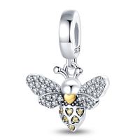 Nuevos 925 Plata Esterlina Moda Doradas Conchas De Ternura De Zircons Para Pulseras Originales De Lujo Joyería DIY Fiesta - details 5
