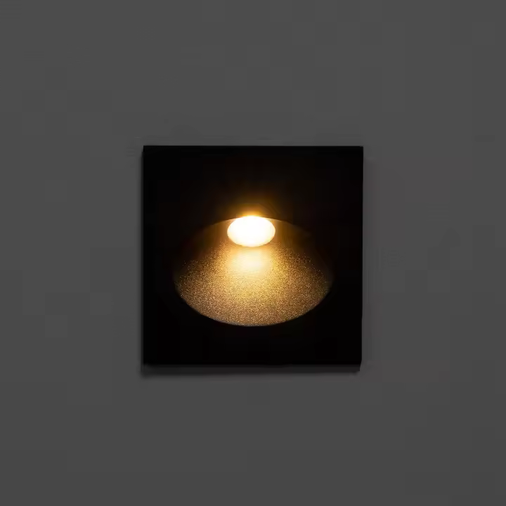 Ledkia Baliza Exterior LED 3W Empotrable Pared Cuadrado Gris Coney 2700K Blanco Cálido - 1