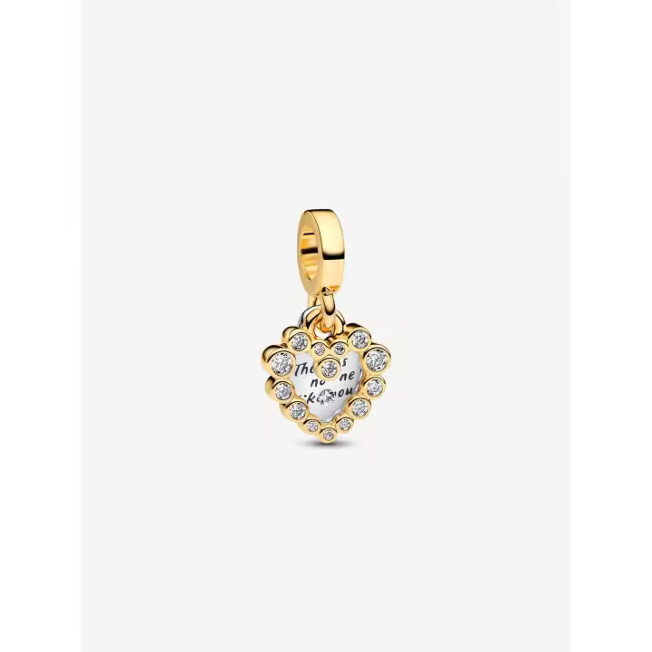 Charm Colgante Pandora Doble Corazón Brillante 763765C01 - 1