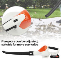 Soplador de hojas inalámbrico eléctrico  con 2baterías  , 5 velocidades ajustables, 21V, para jardín, cuidado del césped, patio, jardín, para soplar hojas, nieve y polvo - details 3