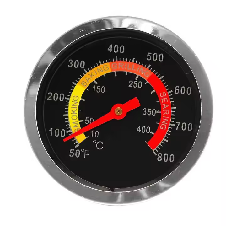 Indicador de temperatura del termómetro de La Parrilla del fumador del Bbq de La Barbacoa del arce inoxidable 10-400 ℃ - 1
