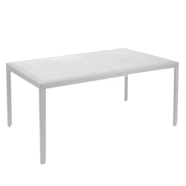 PROGARDEN - Mesa Resina Joker 138x78 Cm Blanca - Alta Calidad - 1