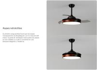 CREATE - Ventilador de Techocon Luz LED y Control Remoto - 6 Velocidades, Tamaño Ø91cm -  WIND CLEAR - details 1