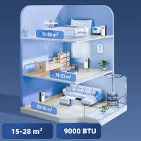 HOMCOM Aire Acondicionado Portátil 3 en 1 9000 BTU Enfriador Ventilador Deshumidificador 24,1 L/Día con Control Remoto Pantalla LED Temporizador 24h 2 Velocidades para Habitación 28m² Blanco - details 1