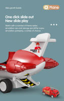 Gran Modelo De Avión Con Luces Y Luz De Inercia Coche Policial Para Niños Almacenamiento De Pasajeros Avión De Simulación Para Niños Juguetes Multifuncionales De Plástico ABS - details 9