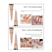 Juego De 5 Piezas De Cepillos De Uñas De Metal Doble Cabeza Para Pintura De Uñas Preparación De Gel Y Limpieza Herramienta De Diseño De Uñas - details 4