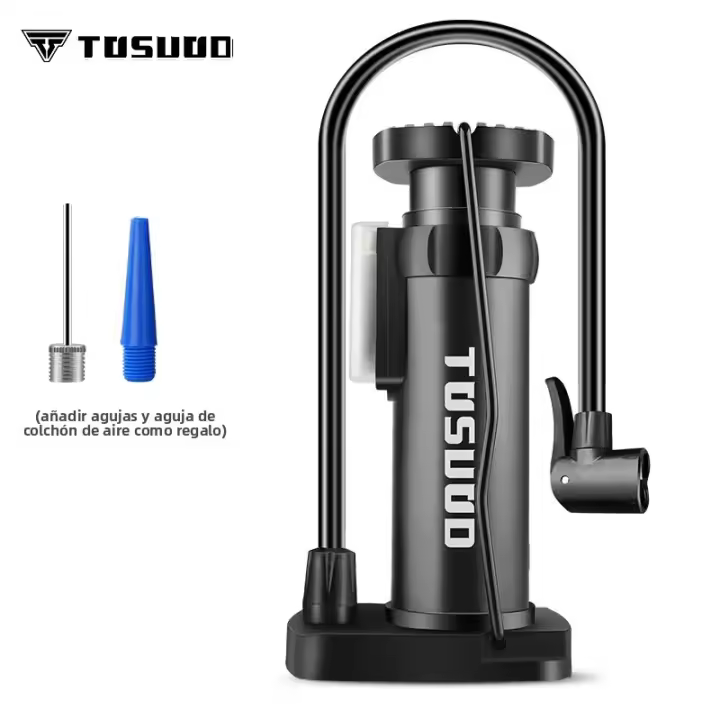 Pump De TOSUOD Para Bicicletas Automóviles Y Baloncesto Con Medidor De Presión Pedal De Aleación Para El Hogar - 1