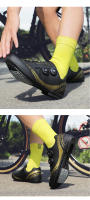 Zapatillas De Ciclismo Para Hombre Y Mujer Con Cierre Self-Locking Zapatos De Bicicleta MTB Con Placas Para Entrenamiento Interior En Bicicletas De Carril Y Estación De Ejercicio - details 20