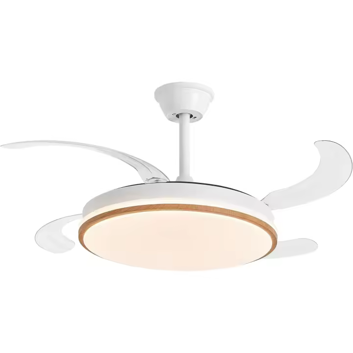 Ventilador de techo COSMOS with Luz LED | Motor DC Silencioso | Función de Verano e Invierno | 6 velocidades | Programable | Palas retráctiles | Control Remoto | Blanco-Taupe - 1