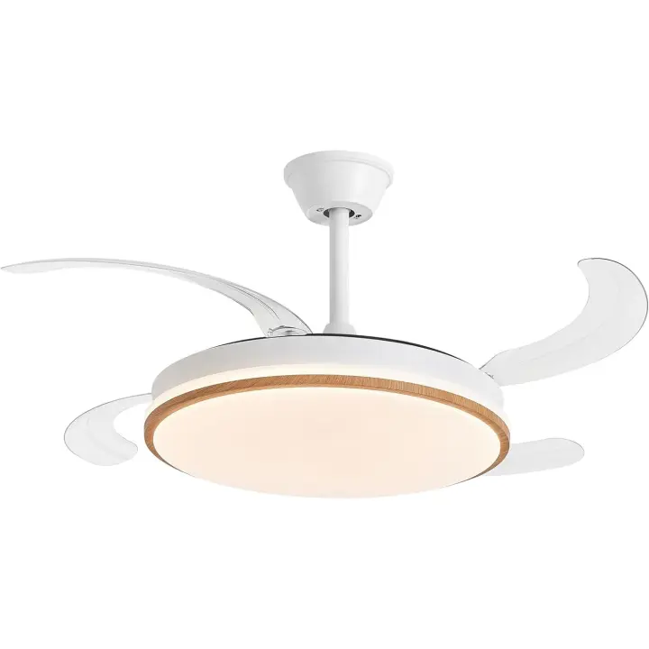 Ventilador de techo COSMOS with Luz LED | Motor DC Silencioso | Función de Verano e Invierno | 6 velocidades | Programable | Palas retráctiles | Control Remoto | Blanco-Taupe - 1