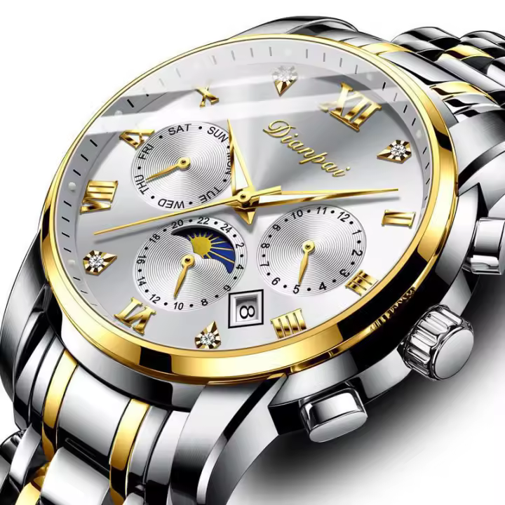 Reloj Mecánico De Lujo Para Hombre Dianpai Autómatas Completo Con Función De Noche Y Multiusos Resistente Al Agua Acero Inoxidable - 1