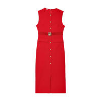 Vestido Largo Negro Para Mujer Estilo Casual Elegante Con Botones Y Manga Corta Para Primavera Verano 2025 Vestidos De Polyester A-Line - details 32