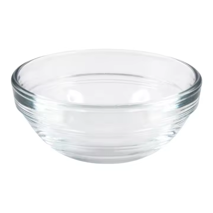 Duralex - Set de 4 Bolos Apilables Redondos Lys Transparentes 70cc - Bolos de Cocina Prácticos y Funcionales, Resistentes y Duraderos, de Diseño Versátil y Moderno, Aptos para Lavavajillas, Perfectos para Snacks - 1