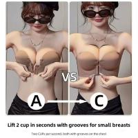Bralette Invisibles Para Mujer Sin Tirantes Antideslizantes Y Anti Caída Pequeño Pecho Rejilla Invisible Con Almohadilla De Pecho Para Prevenir Exposición - details 1