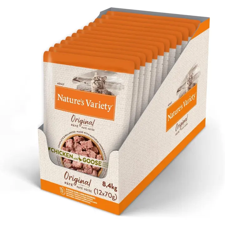 Nature´S Variety Cat Original Paté Pollo Con Ganso Pack 12X70 Gr - 1