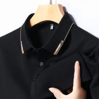 Camisa Polo De Algodón Para Hombre 2024 Estilo Casual Color Sólido Cómoda Y Transpirable Manga Corta Moda Verano Negocios Y Descanso - details 8