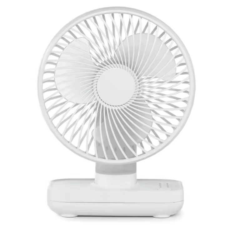Ventilador de escritorio Pequeño, Silencioso y portátil, Personal, funciona con Pilas, recargable, para el hogar, oficin, dormitorio, Mesa de escritorio, 4 velocidades - 1