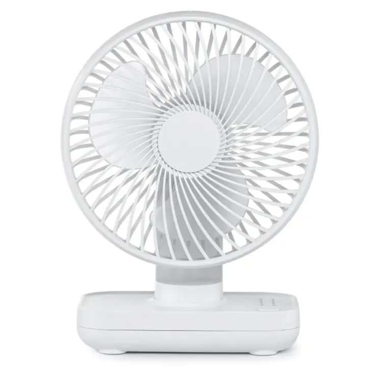 Ventilador de escritorio pequeño, silencioso y portátil, Personal, funciona con pilas, recargable, para el hogar, oficina, dormitorio, mesa de escritorio, 4 velocidades - 1