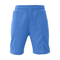 Traje Casual Para Hombre Verano European Y American Con Camisa De Encaje Sólido Y Pantalones Cortos Estilo Libre Con Cuello Redondo - details 4