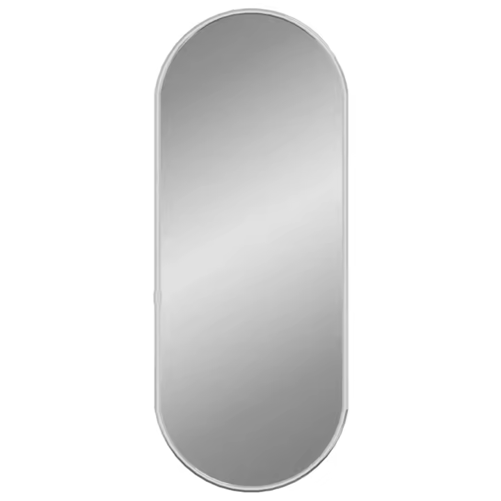 Espejo de pared ovalado plateado 50x20 cm - 1