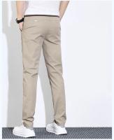 Pantalones Casuales Para Hombre Verano Ligeros Malla Elástica Pantalones Rectos Transpirables Moda Fitted Pantalones Casuales - details 2