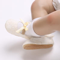 Zapatos De Princesa Para Bebé Niña Con Cordones Y Aros Antideslizantes Suela Suave Para Cama Ropa De Bebé 0-18 Meses - details 10