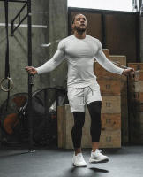 Shorts Deportivos De Malla Para Hombres 2024 Nuevos Pantalones De Fitness Transpirables Secado Rápido De Dos Capas Running Casual De Verano - details 1