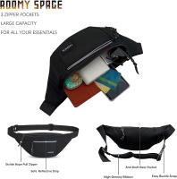 Riñonera Long Keeper para Mujer y Hombre, impermeable, ideal para pasar Perros, Corre, senderismo, Con cinturón ajustable para Deporte, Viajes y Actividades al Aire Libre. - details 2