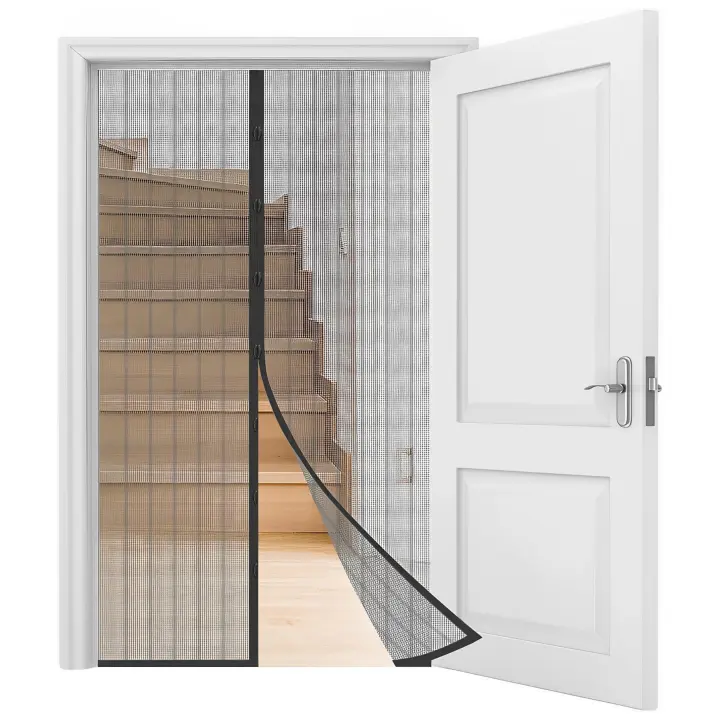 NQT Mosquitera para Puerta Magnética - Malla Cortina Mosquitera para Puerta Antimosquitos Antimoscas Alta Resistencia para Sala de estar, Puerta de Terraza Facil de Instalar , No lleva tira de Velcro - 1