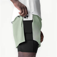 Shorts De Fitness Deportivos Para Hombres Secado Rápido Doble Capa Pantalones De Baloncesto Casual Moda Verano Running Outdoor - details 4