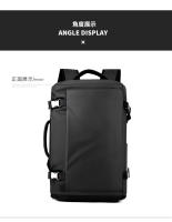Mochila para exteriores tipo caja abierta, sencilla, transpirable, con doble hombro, gran capacidad, para hombre, con compartimento para zapatos independiente por USB. - details 29