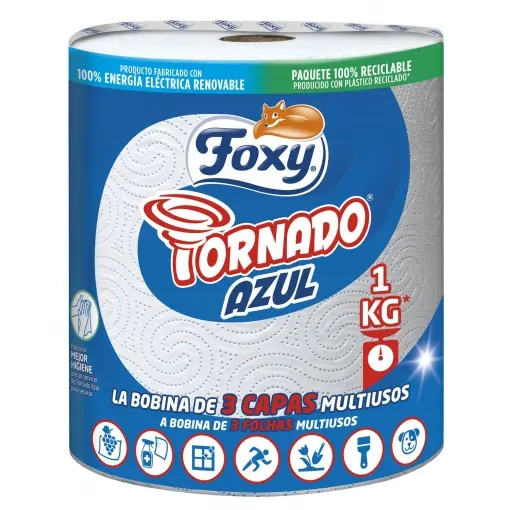 PACK AHORRO 2 Rollos de cocina Foxy tornado, papel multiusos - 1