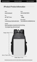 Mochila Unisex Ligera Para Viajes Y Tiempo Libre Capacidad Grande Estilo Casual Con Bolsillo Para Computadora Material Oxford - details 16