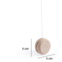 Pack de 6 a 48 unidades de Yoyo para niños, Madera Natural, Yoyó de madera, Detalle bautizo invitados, Recuerdos de bautizo, regalos cumpleaños niños para invitados, Cumpleaños infantil niños, Regalantes.com - details 1