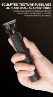 Afeitadora Eléctrica Recargable Para Hombres Corte De Pelo Vintage Barbería USB Carga Negra Dragón Set De 1 Pieza Material Plástico - details 3