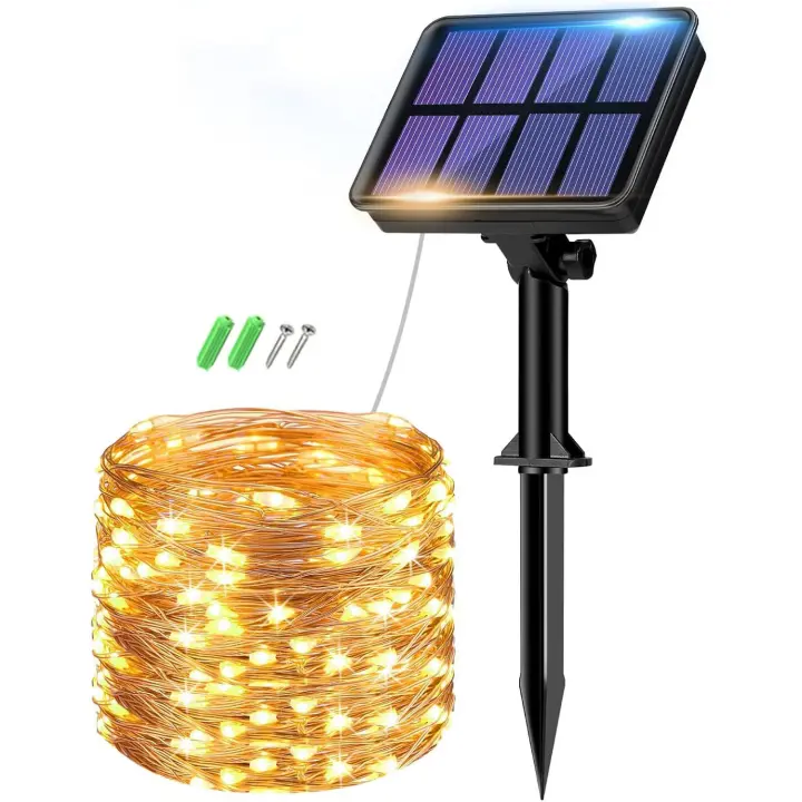 Guirnaldas Luces Exterior Solar, Luces Solares LED Exterior, Jardín Luces Navidad Exterior, Solares Luz Solar - 1