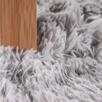 STARLEY-Alfombra Salón Pelo Largo Moderna Redonda Piel Sintética Mullida Monocolor, tamaño:Ø60cm-90CM- 120 cm Redon - details 5