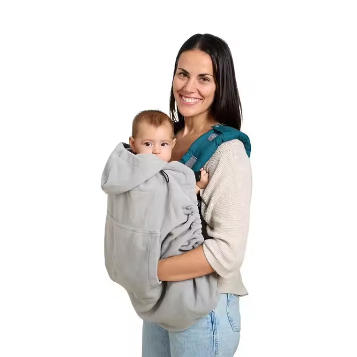 Momawo Cobertor Porteo Polar Ecológico para Invierno y Entretiempo con Capucha y Bolsillo Central - 1