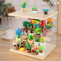 Juego De Bloques De Construcción DIY Para Niños Y Niñas 12PCS Set De Plantas Suculentas Juguete Educativo Para La Creación De Pequeños Bloques Regalo Para Niños Y Niñas - details 1