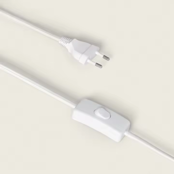 LEDKIA LIGHTING - Pack de 2 Lámparas de Mesa | Diseño Nórdico | Casquillo E27 para Bombillas RGB o CCT | Protección IP20, Blanco, Cerámica, Tela - 1