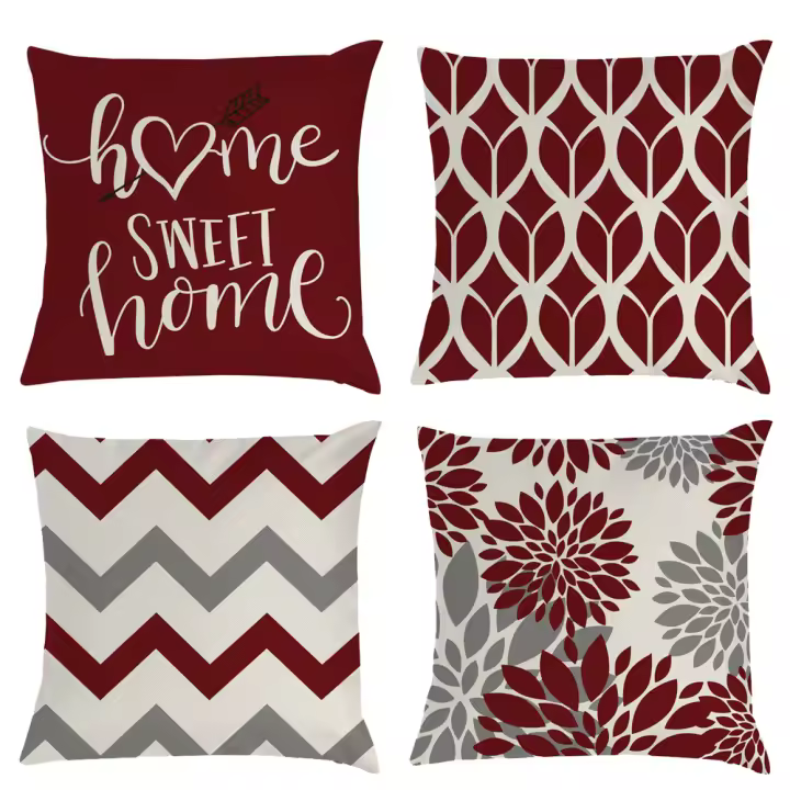 4piezas de fundas de almohada y adornos decorativos modernos. - 1