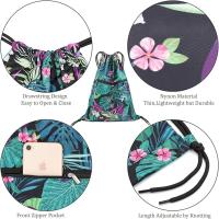 Mochila grande de cuerda, mochila deportiva informal, mochila escolar deportiva, bolsa de gimnasio con bolsillo con cordón - details 2