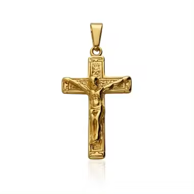 AVANCY - Cruz Cristo Relieve Acero 316 L. - 1