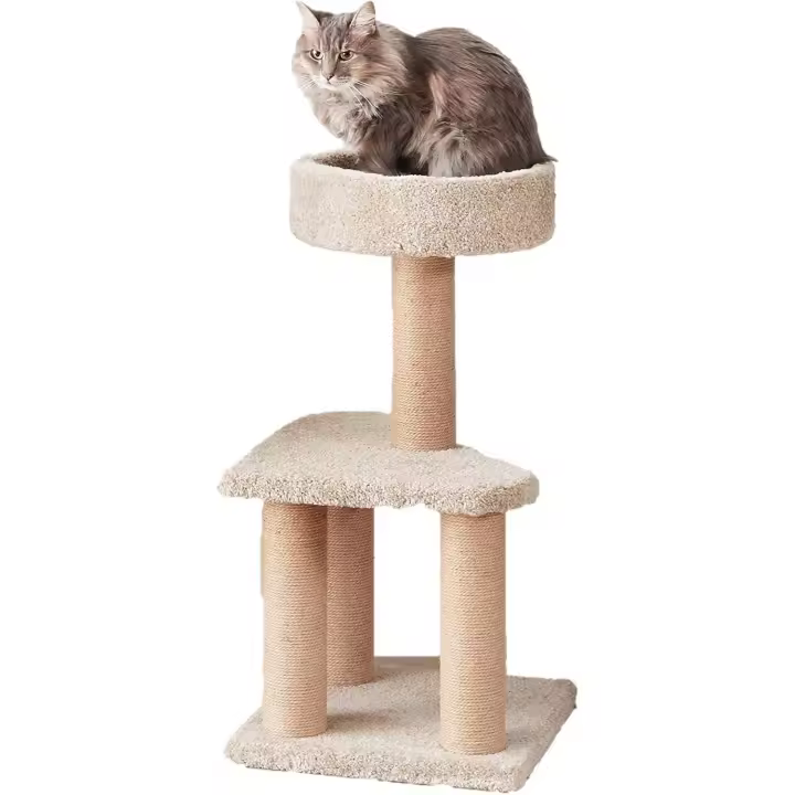 Torre árbol rascador de gatos- Amazonbassic: Rascador para Gatos con Múltiples Niveles y Plataformas - Torre Árbol de Juego y Descanso - 1