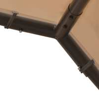 vidaXL Carpa acero y tela beige 4x4 m - details 4