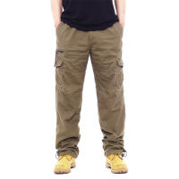 Pantalones Cargo Hombre FGKKS Con Multiple Bolsillos Y Cierre De Cremallera Algodón Puro Pantalones Rectos Casuales De Color Sólido Para Construcción - details 17