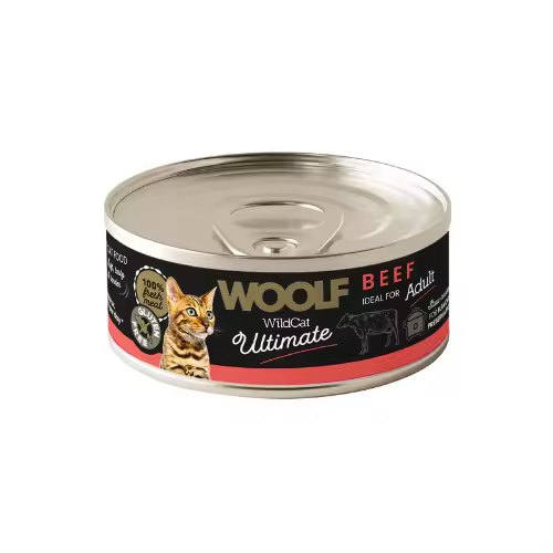 Latas de Ternera para gatos 85gr - Alimentación húmeda Woolf Ultimate - 1