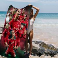Toalla De Baño CR7 Cristiano Ronaldo Microfibra Suave Absorbente De Agua Transpirable Para Niñas Y Niños Toalla De Playa Decorativa Con Dibujos Animados - details 7
