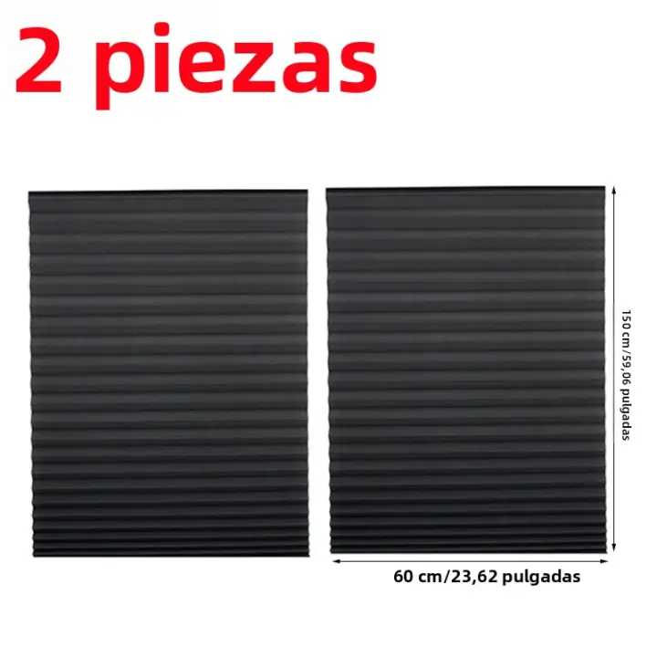 2Pcs Cortinas Plegables De Tela No Tejida Con Adhesivo Mitad Blackout Para Ventanas Cocina Baño Balcón Sombrillas Decorativas Para El Hogar - 1